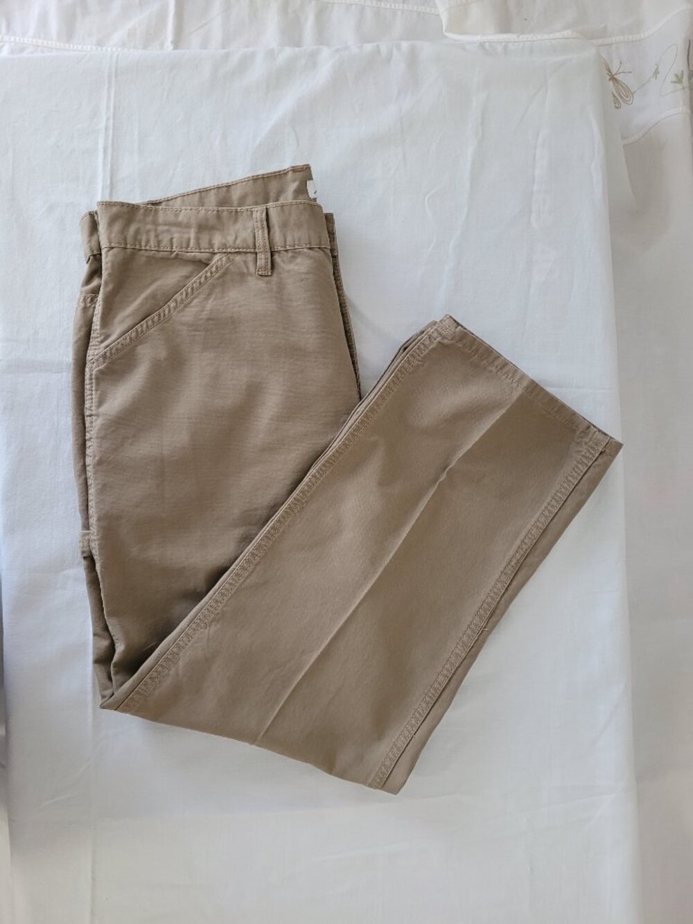 Khaki Carpenter Pants Mens Dark Tan 36x30 - Picture 5 of 14